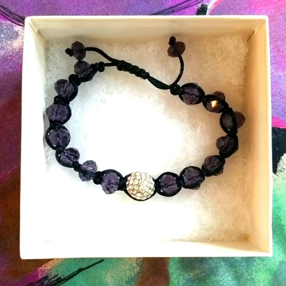 BEAUTIFUL CRYSTALS ADJUSTABLE BRACELET!!!  PURCHASED AT UPSCALE DALLAS BOUTIQUE